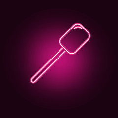 Wooden peel neon icon. Elements of Kitchen set. Simple icon for websites, web design, mobile app, info graphics