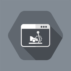 Fototapeta premium Car crash - Web assistance service - Vector flat icon