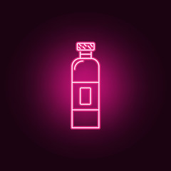 Bottle neon icon. Elements of Kitchen set. Simple icon for websites, web design, mobile app, info graphics