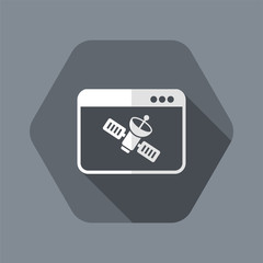 Obraz premium Satellite application - Vector flat icon