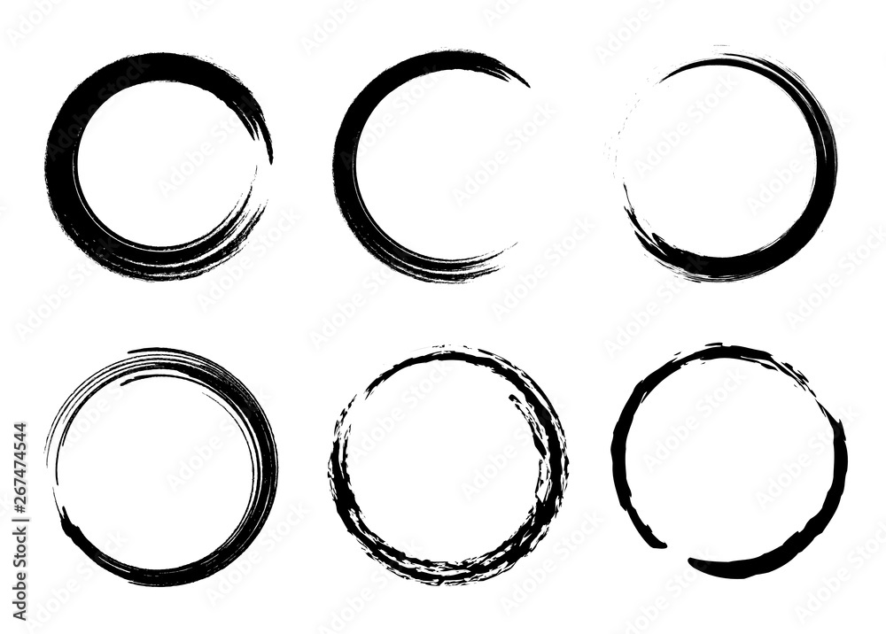 Poster grunge circles collection. grounge round shapes big set. vector