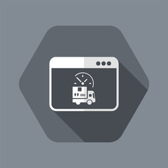 Delivery time - Vector flat icon