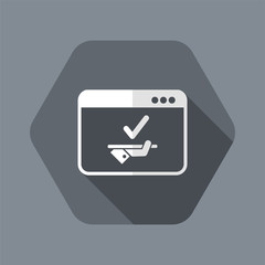 Check online services - Vector flat icon