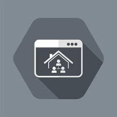 Home network system - Vector icon of computer application