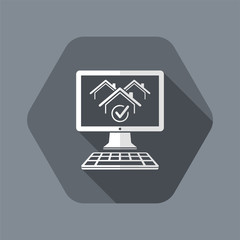 Real estate website symbol - Vector icon of computer application