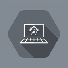 House design project - Vector icon of computer application