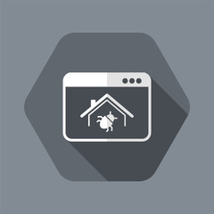 Domestic disinfestation - Vector icon for computer website or application