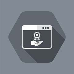 Online certification - Vector icon for computer website or application