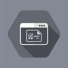 Online certification - Vector icon for computer website or application