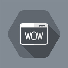 Wow exclamation - Vector icon for computer website or application