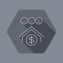 Bank rating icon - Thin series