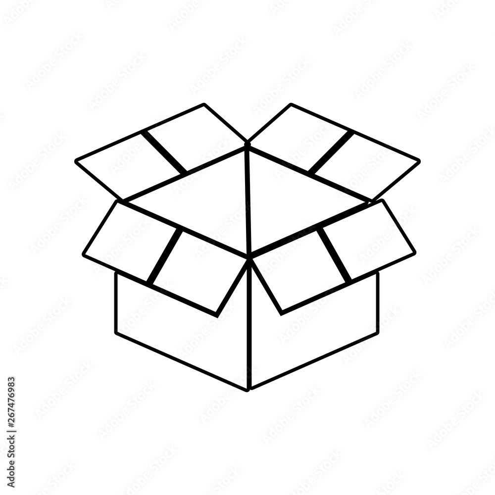 Poster open box icon. element of logistic for mobile concept and web apps icon. outline, thin line icon for