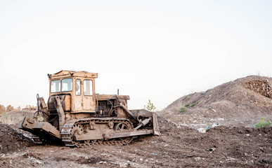 bulldozer at construction site