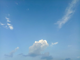 Altocumulus clouds on beautiful blue sky cloudy background