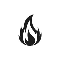 Fire flame icon. Vector. Isolated.
