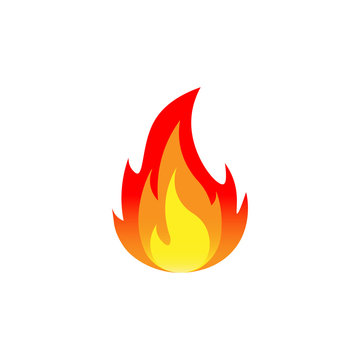 Fire. Vector illustration. Isolated.