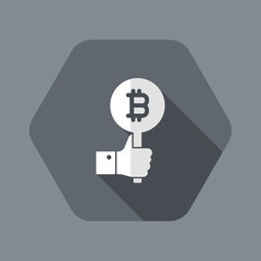 Fototapeta premium Bitcoin offer concept icon