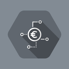 Euro financial network icon