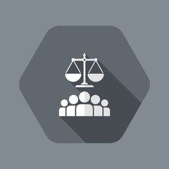 Law equality concept icon