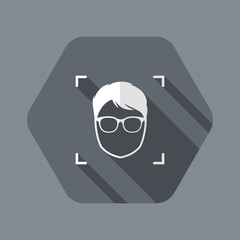 Icon of boy with eyeglasses