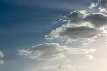 Obraz premium blue sky with white clouds on a sunny day