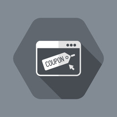 Coupon online concept icon