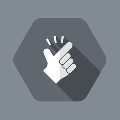 Snapping gesture hand icon