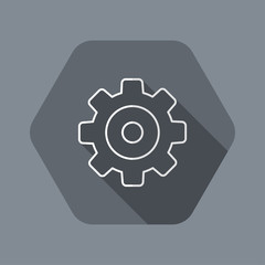 Cogwheel minimal lineal icon