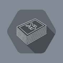 Pile of banknotes - Yen