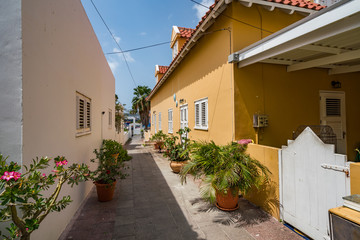 Fototapeta na wymiar Otrobanda Side streets Views around the Caribbean Island of Curacao