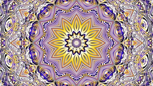 Spinning abstract magic circle. Esoteric cosmic mandala. Loop footage.