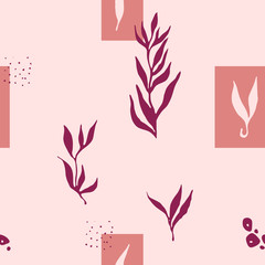 Coral reef seamless pattern.