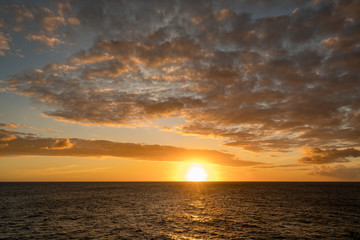 Fototapeta na wymiar Sunset Views around the Caribbean Island of Curacao