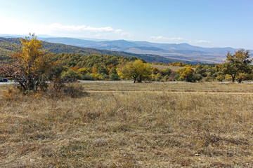 Amazing Autumn landscape of Cherna Gora (Monte Negro) mountain, Pernik Region, Bulgaria