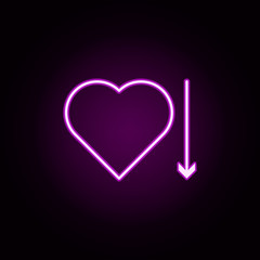 low pressure neon icon. Elements of arrow and object set. Simple icon for websites, web design, mobile app, info graphics