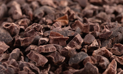 Background of Raw Chocolate NIbs