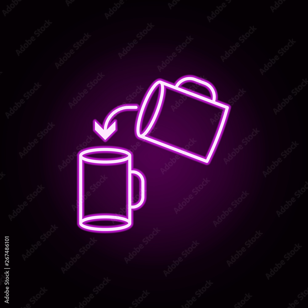 Poster additional transfer neon icon. elements of arrow and object set. simple icon for websites, web desig