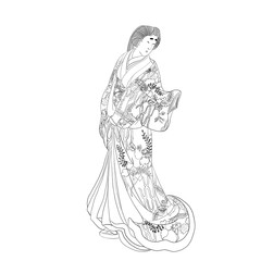 japanese colouring page