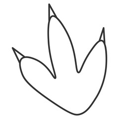 Dinosaur footprint contour