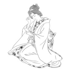 japanese colouring page