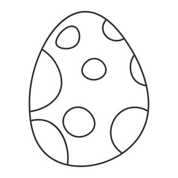 Spotted dinosaur egg contour