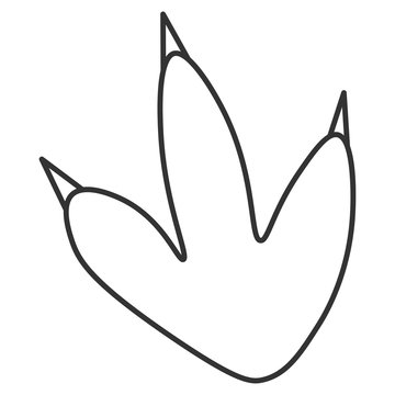 recommend clip art: Dinosaur footprint contour