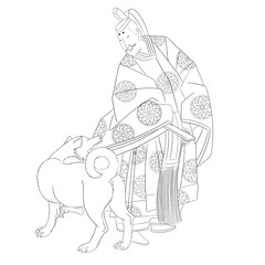 japanese colouring page