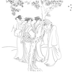 japanese colouring page