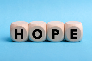 Wooden Blocks With Hope Text