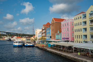 Fototapeta na wymiar Punda waterfront Views around the Caribbean Island of Curacao