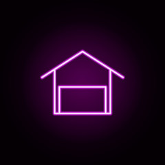 auto garage neon icon. Elements of auto workshop set. Simple icon for websites, web design, mobile app, info graphics