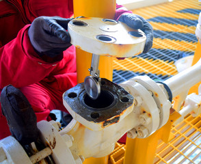 Check valve in a production facility to control flow direction