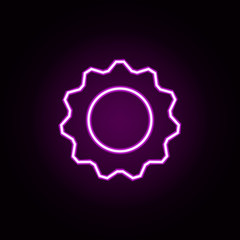 gear neon icon. Elements of auto workshop set. Simple icon for websites, web design, mobile app, info graphics