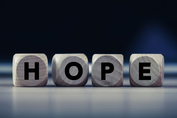 Wooden Blocks With Hope Text